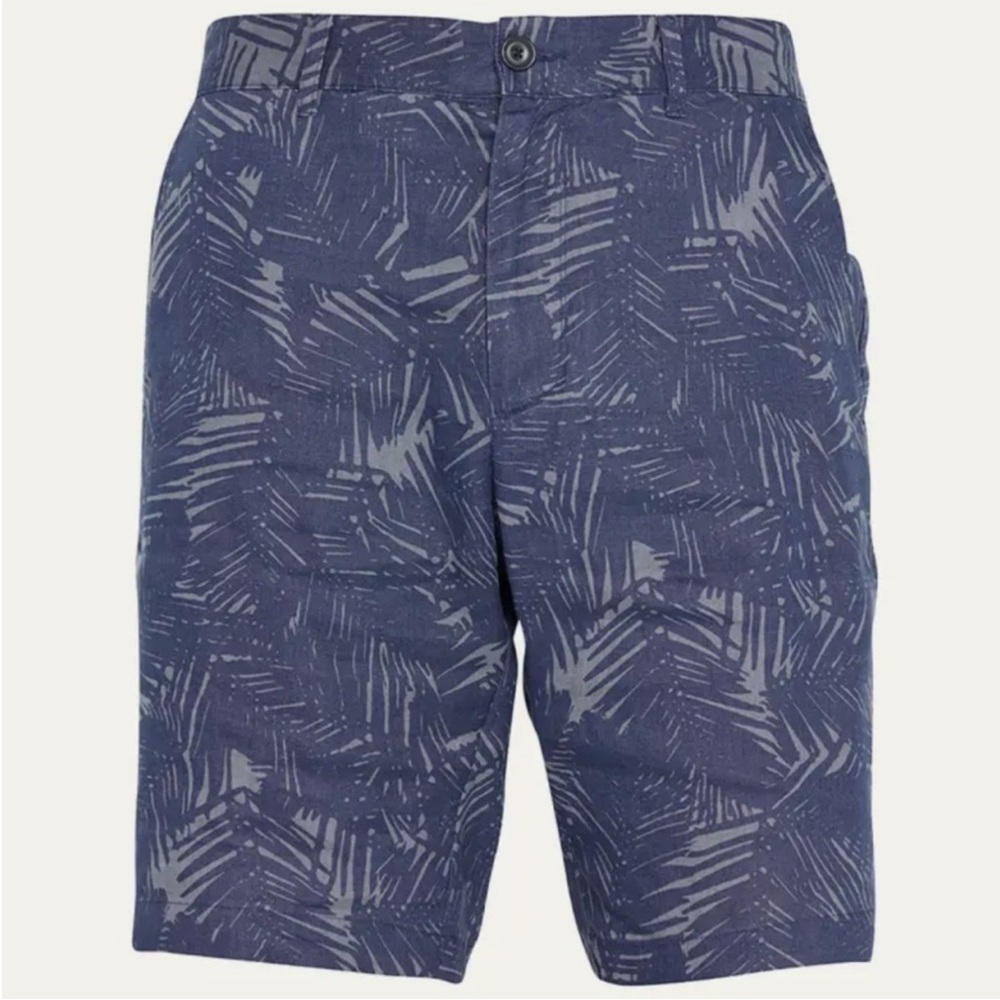 Vince NWT 32 Luxury Mens Designer Navy Patterned Shorts